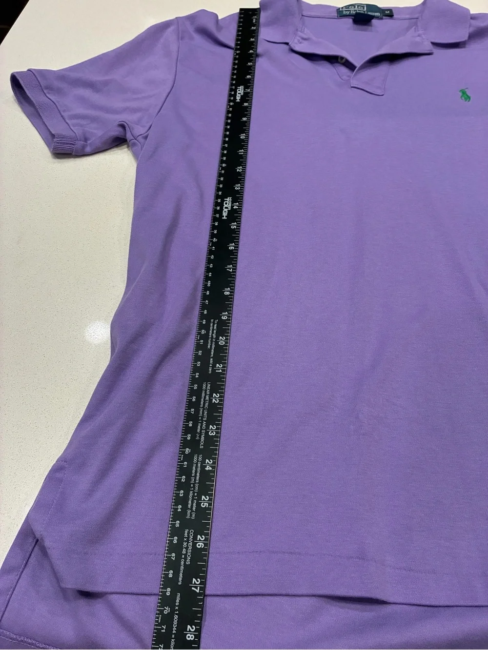 Ralph Lauren Men's Polo Shirt in Lavender with Green Pony